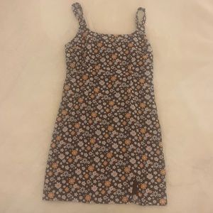 Hollister Brown Flowers Daisy Dress Medium